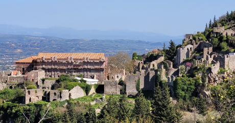 Mistra, village pittoresque classé au patrimoine mondial de l'unesco.